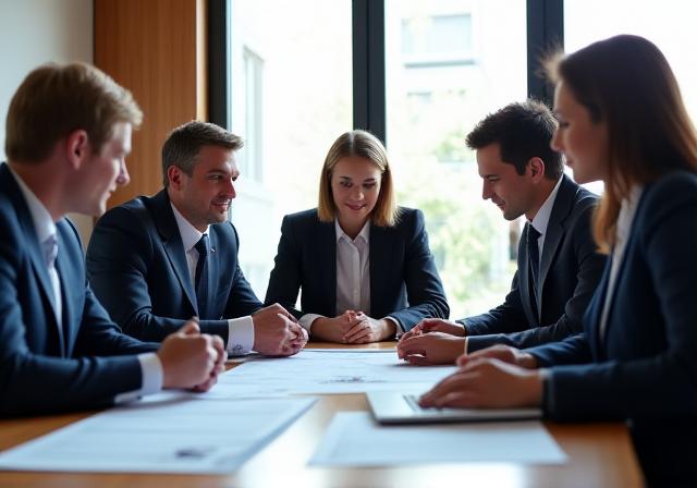 Reunión de asesoría legal en una oficina moderna en Madrid